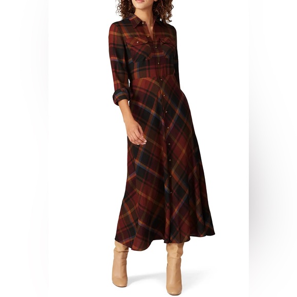Polo Ralph Lauren Tartan Plaid Wool Shirtdress - Picture 2 of 10